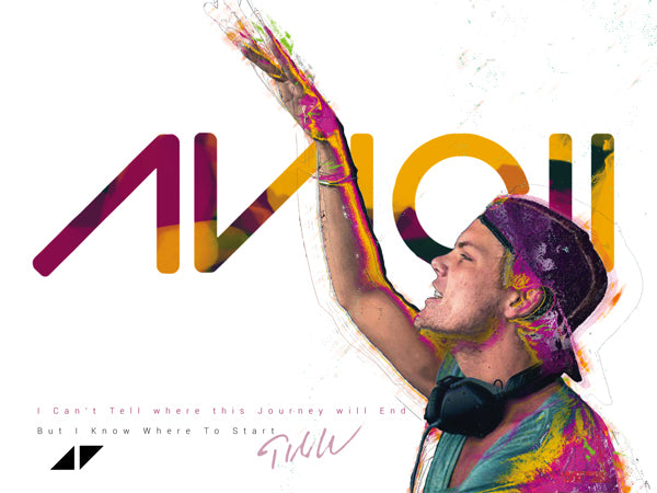 Avicii Poster I Can't Tell Where This Journey Will End Quote Music Art Print