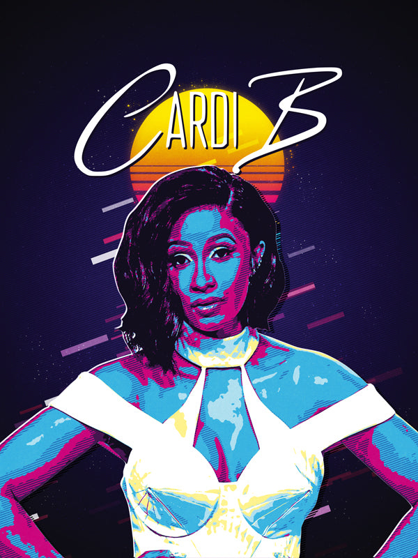 Cardi B Poster Music Wall Art Print