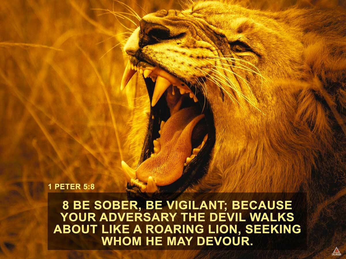 1 Peter 5:8 Poster Be Vigilant Bible Verse Quote Wall Art