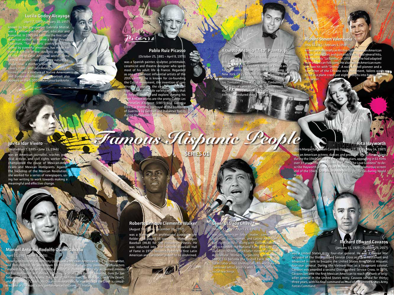 Famous Hispanic People Poster Series 01