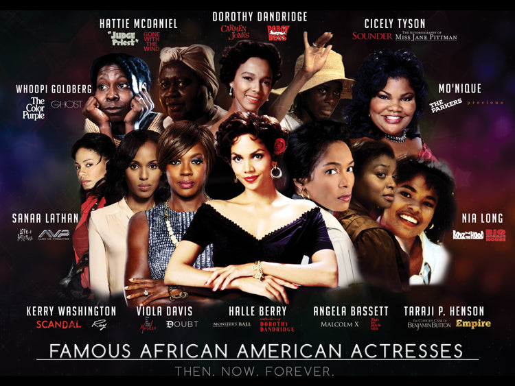 Famous African American Actresses Poster Art Print Series 1.