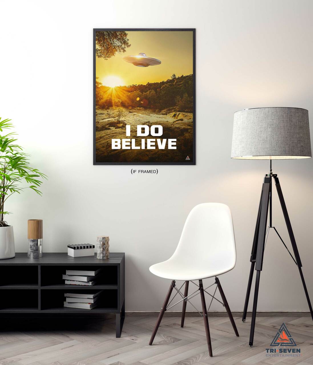 I Do Believe Poster UFO Alien Truth is Here Wall Art Print