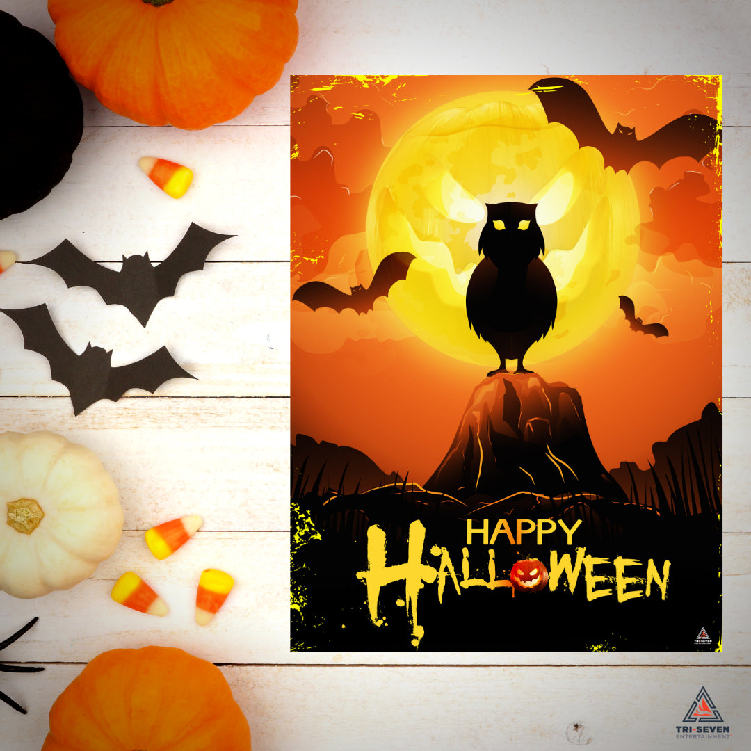 halloween poster wall art decoration
