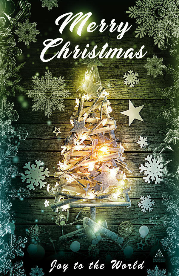 Merry Christmas Poster Joy to the World Art Wall Decor Print Sign