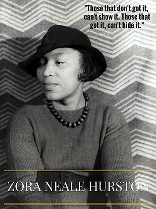 Zora Neale Hurston Poster with Quote (18x24)