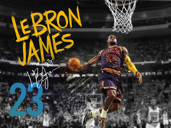 LeBron James Poster Cleveland Cavaliers 23 Photo Art Print