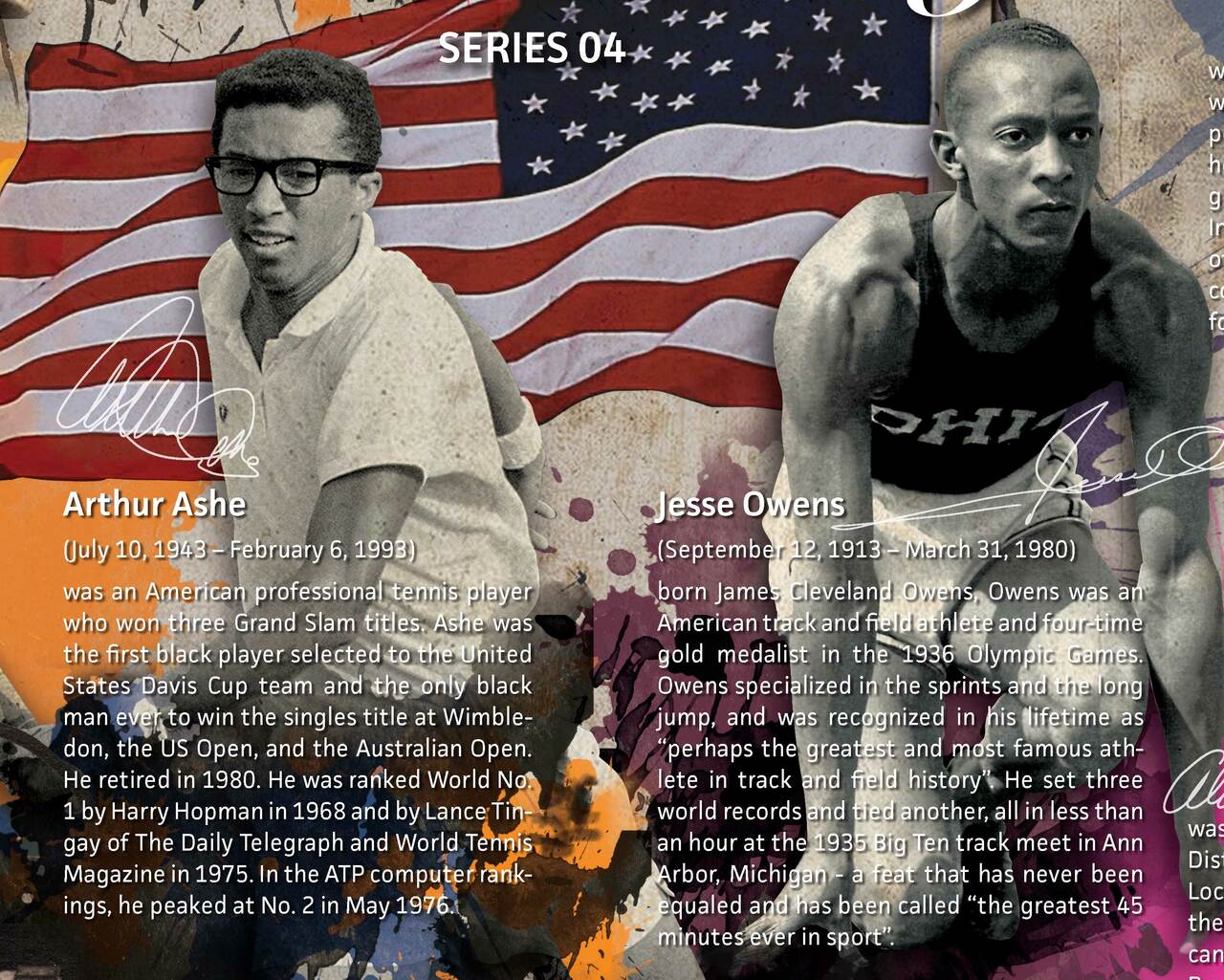 arthur ashe, jesse owens