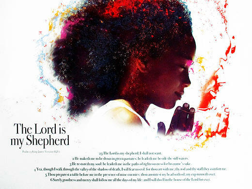 The Lord Is My Shepherd Poster Children (18x24)