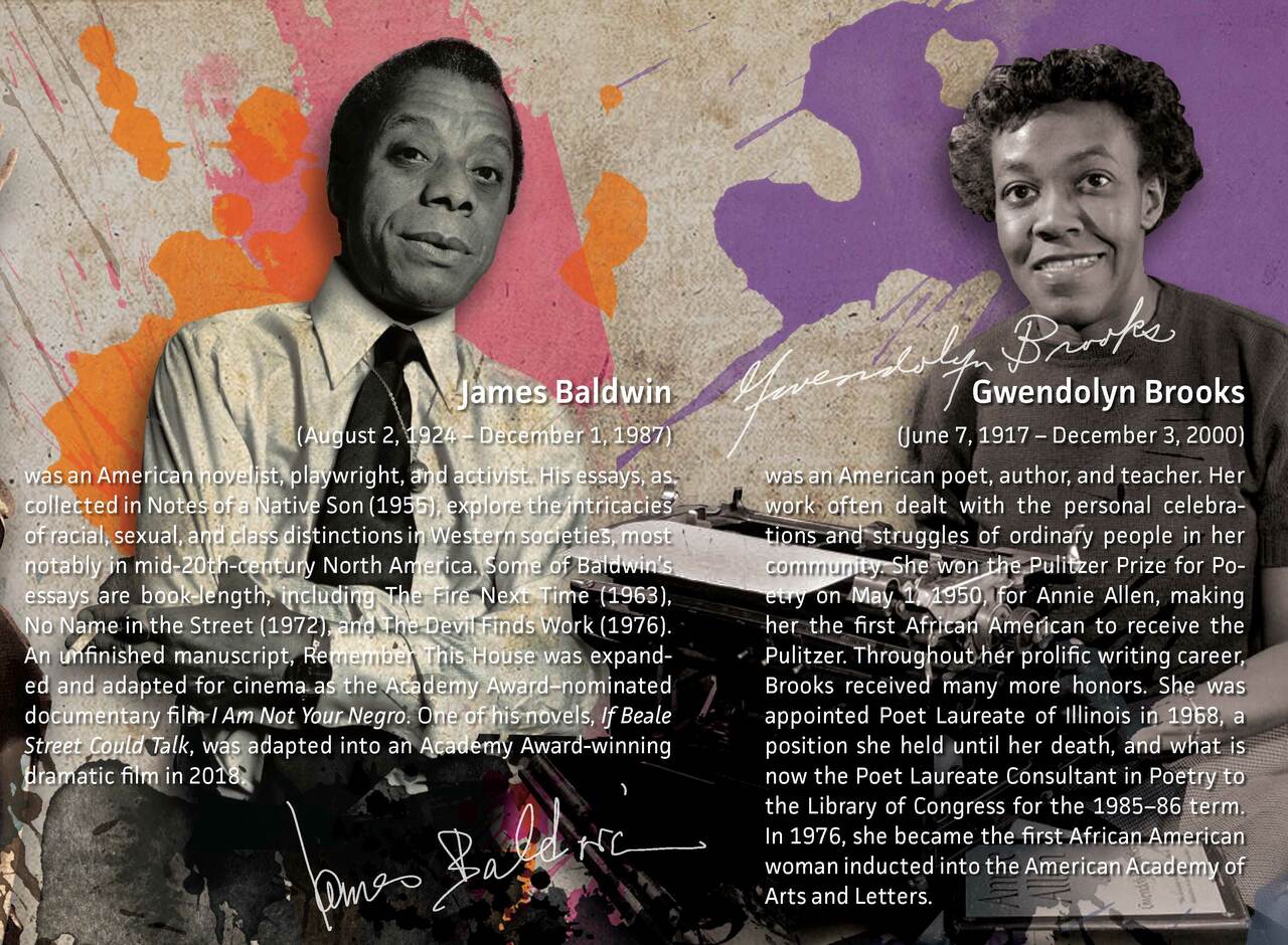 james baldwin, gwendolyn brooks