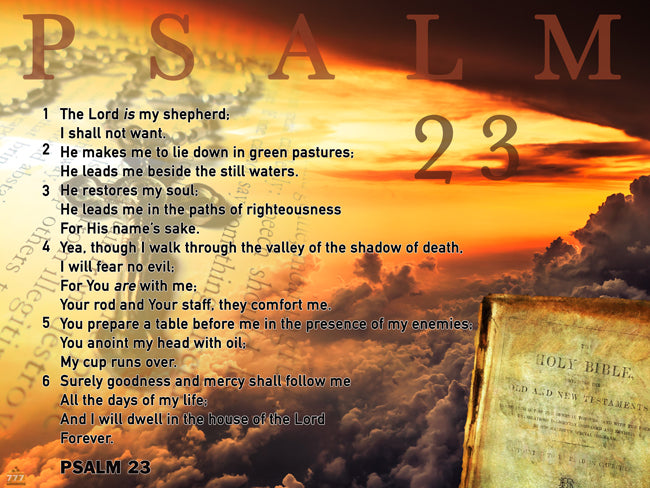 Psalm 23 poster.