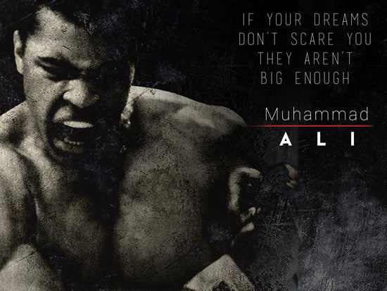Muhammad Ali Poster Dream Big Quote Art Print (18x24).