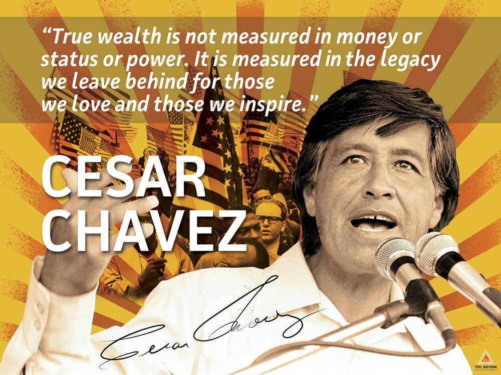 Cesar Chavez Poster Quote Labor Activist Education Art Print