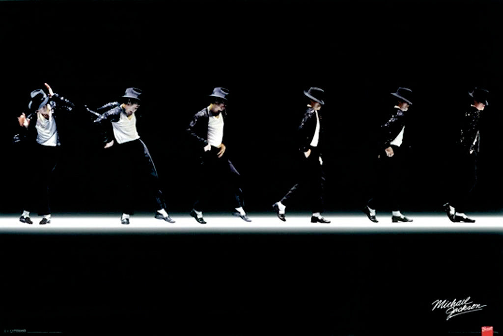 Michael Jackson Moonwalk Dance Poster