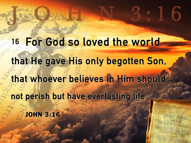 John 3:16 poster.