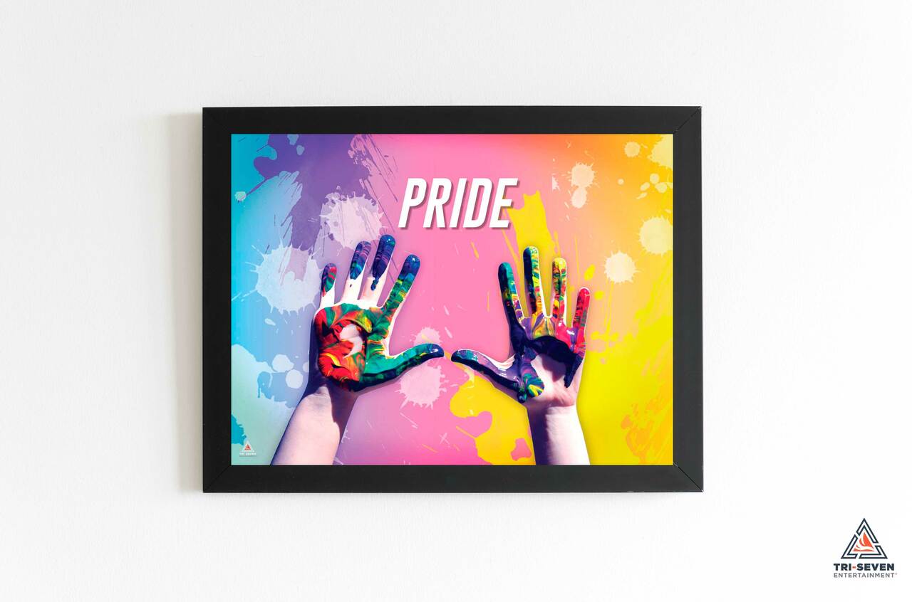 LGBTQ Poster Pride Hands Colors Wall Art Print