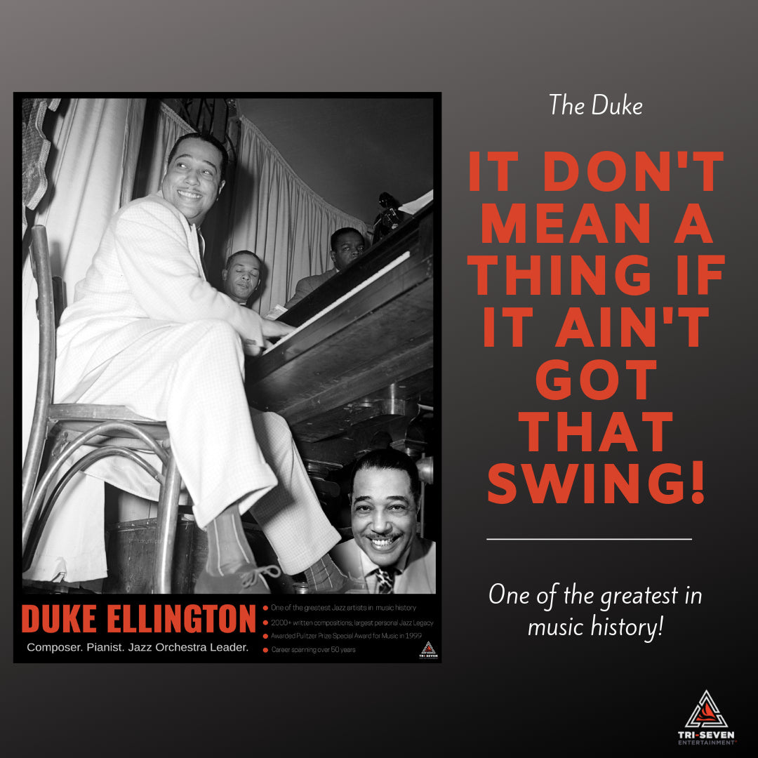 Duke Ellington Poster Wall Art Print Historical Facts