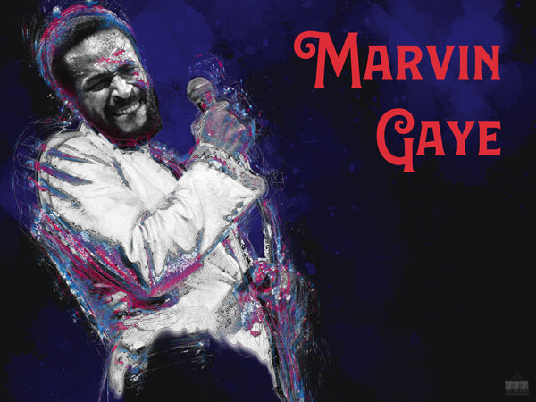 Marvin Gaye Poster Prince of Soul Music Wall Art Print