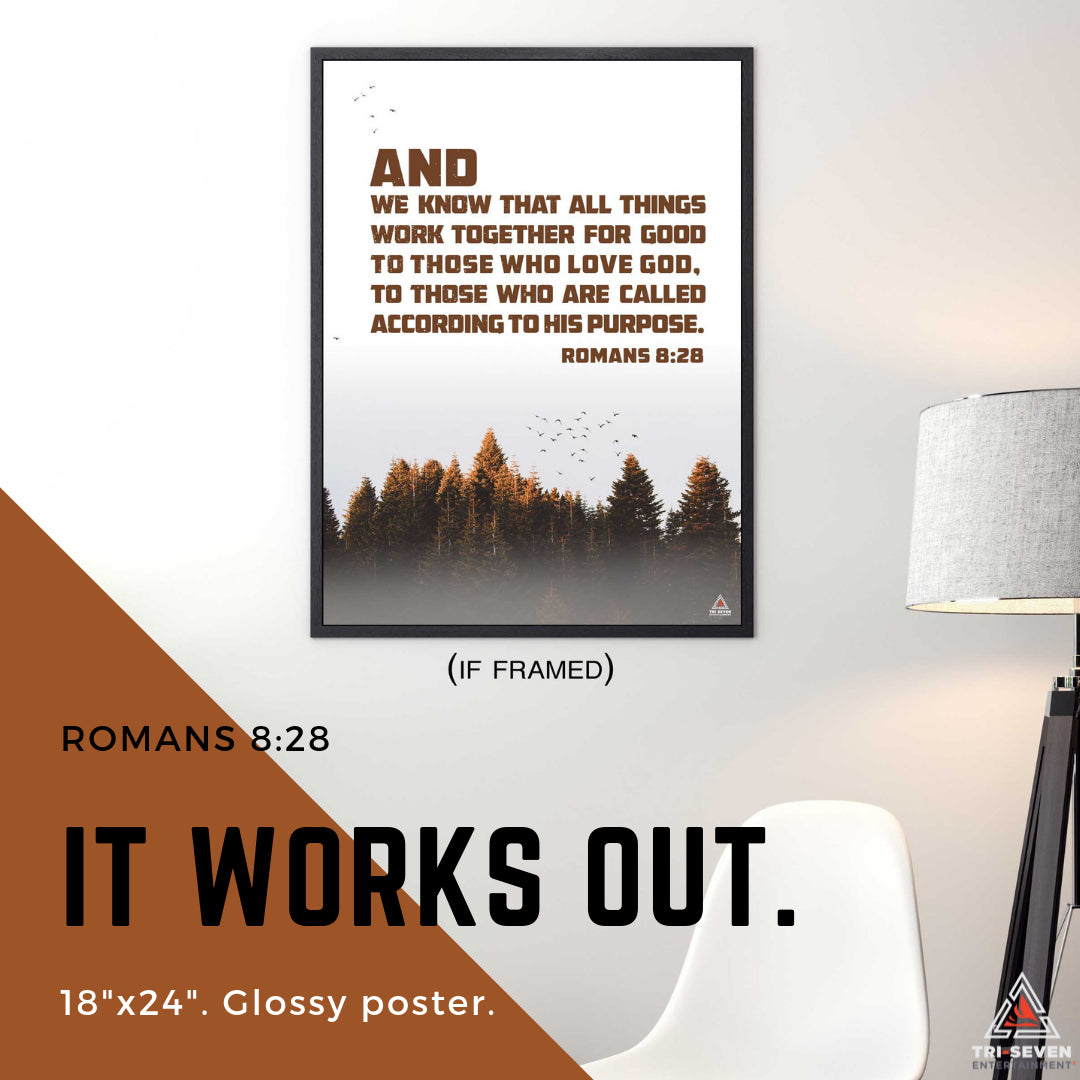Romans 8:28 Poster All Things Work Together