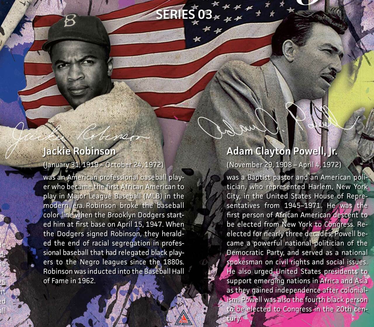 Jackie Robinson, Adam Clayton Powell, Jr.