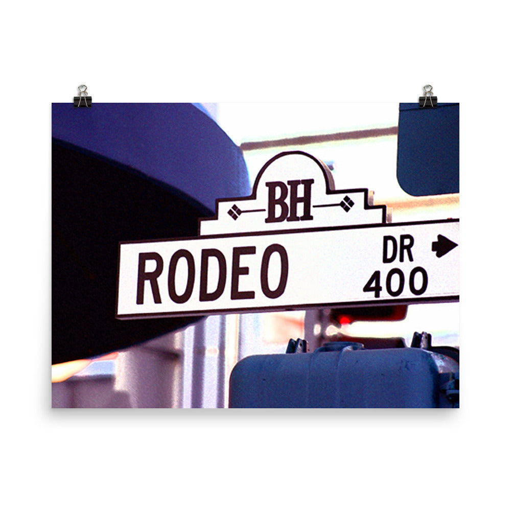Beverly Hills Poster Rodeo Drive Sign Photo Wall Art Print