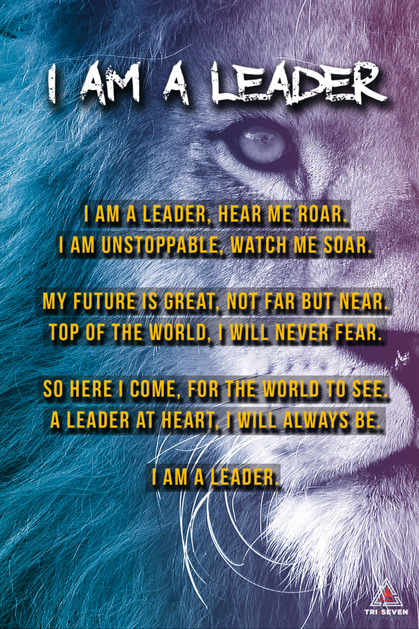 I AM A LEADER POSTER LEADERSHIP QUOTE