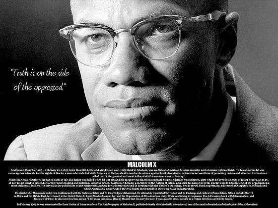 Malcolm X Poster Truth is On Side of the Oppressed