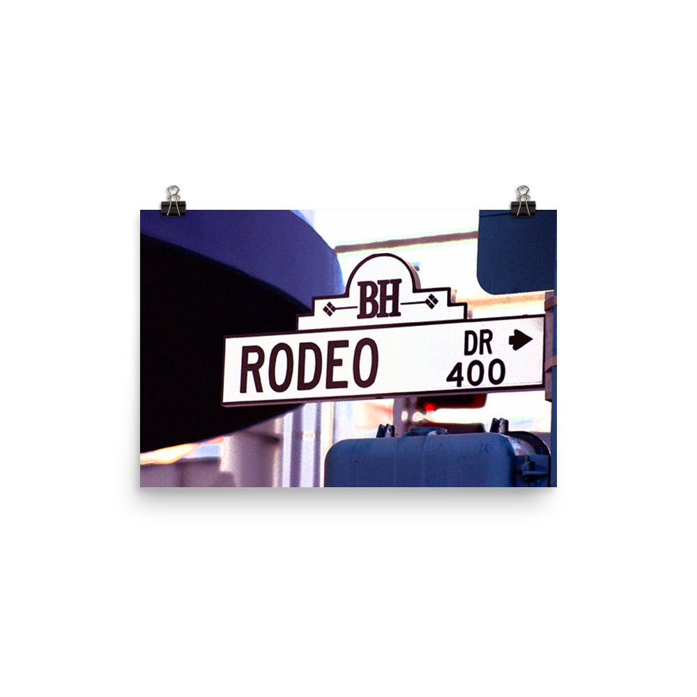 Beverly Hills Poster Rodeo Drive Sign Photo Wall Art Print