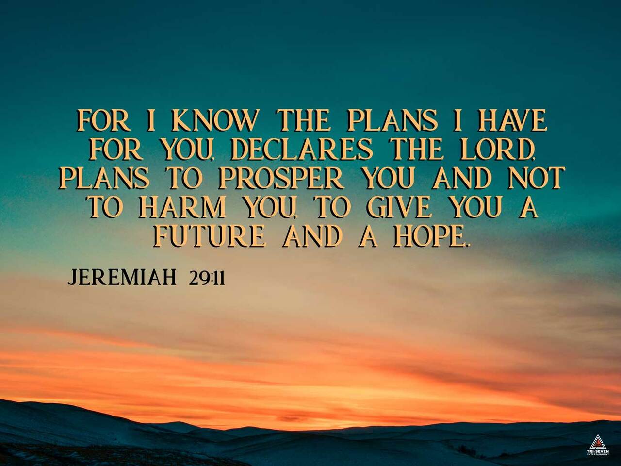 Jeremiah 29:11 Poster A Future and A Hope