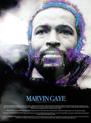 Marvin Gaye Poster with Biography (18x24)
