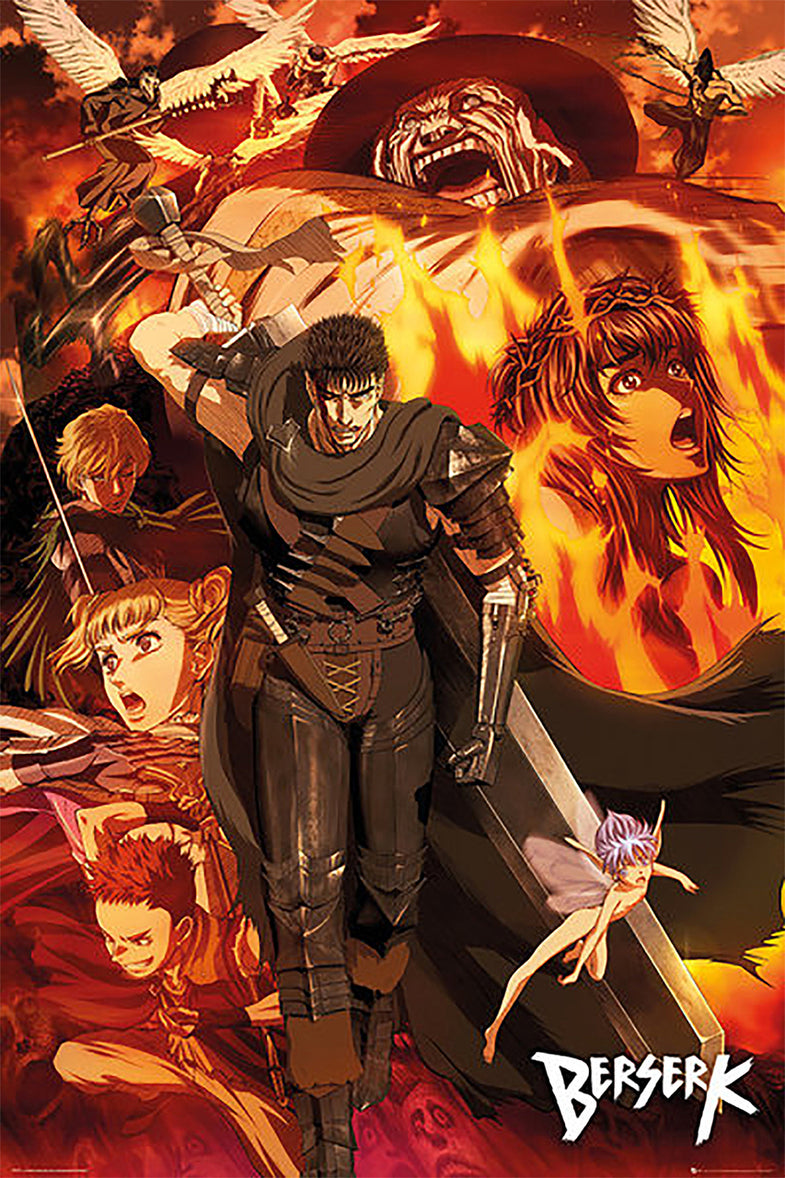 ポスター Berserk F6 board 8sets (all new) The Great Berserk Exhibition] F6 Character Fine Board Type F Black