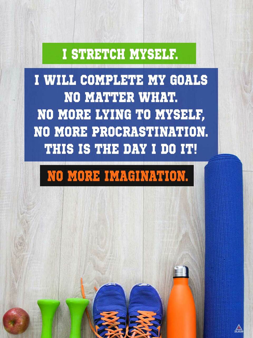 stretch myself motivational fitness poster
