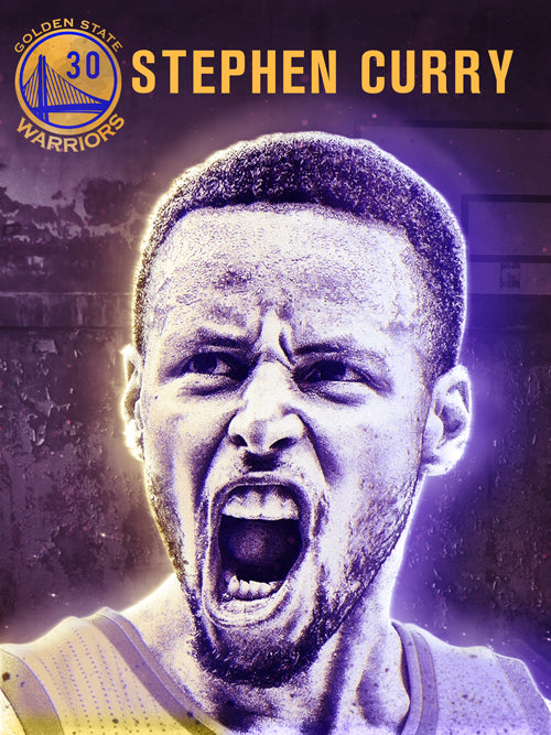 Stephen Curry Poster Golden State Warriors Basketball Art Print