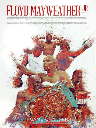 Floyd Mayweather Jr Poster with Biography (18x24)