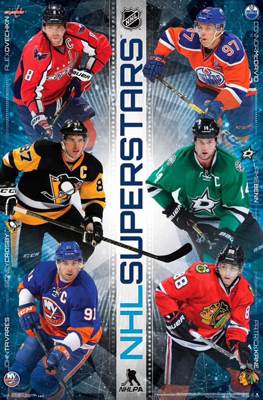 NHL Superstars Poster Hockey Wall Art Print