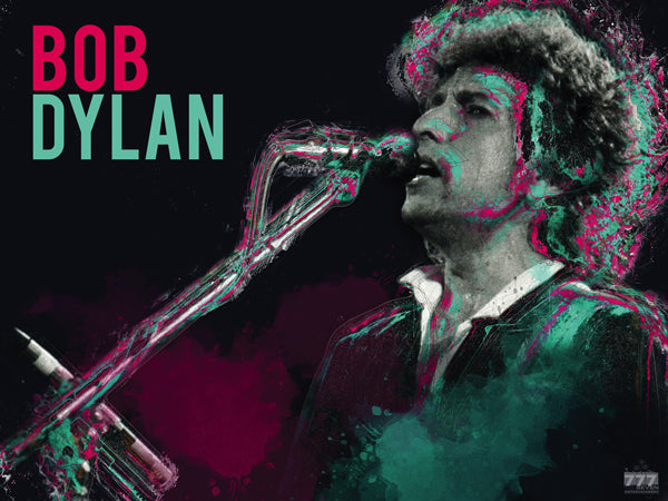 Bob Dylan poster art music print.